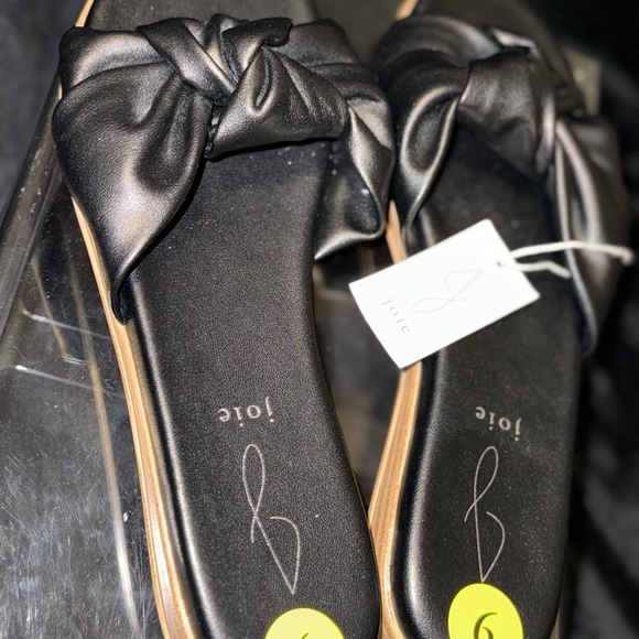 Joie Black Satin Bow Sandals - Picture 4 of 11